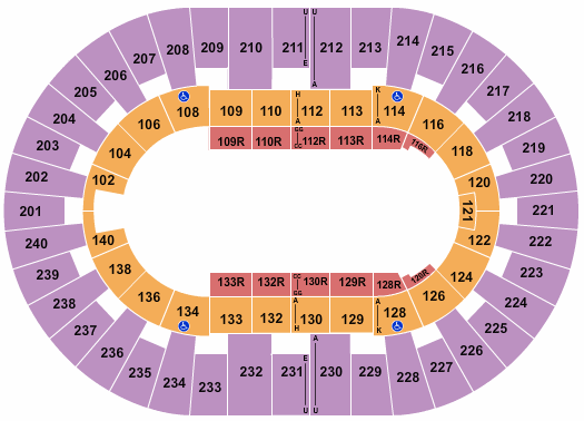 North Charleston Coliseum PBR Seating Chart